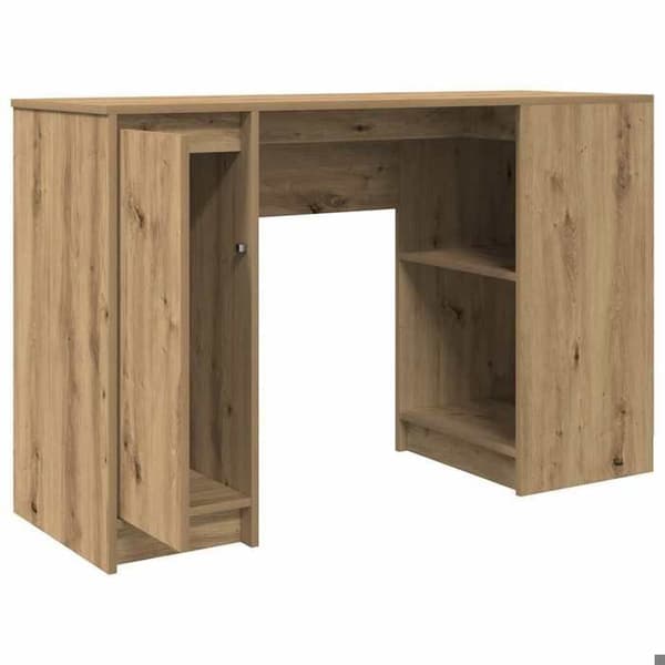 Maison Exclusive - Håndlavet egetræskontor 120x42x76 cm ingeniørtræ