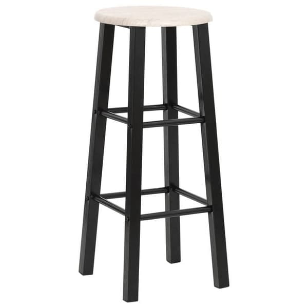 Maison Exclusive - Barstole sæt af 2 sort MDF Svart och träfärg
