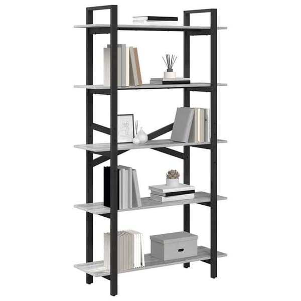 Maison Exclusive - Reol 5 niveauer 100 x 33,5 x 178 cm Ingeniørtræ