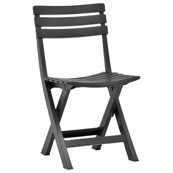 Maison Exclusive - Fällstolar, set om 2, i antracitplast