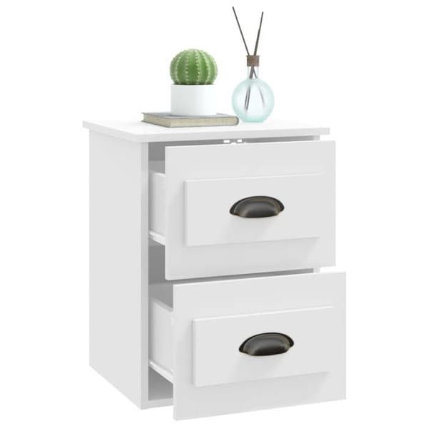 Maison Exclusive - Väggmonterad sängbord vit 41,5x36x53 cm Vit