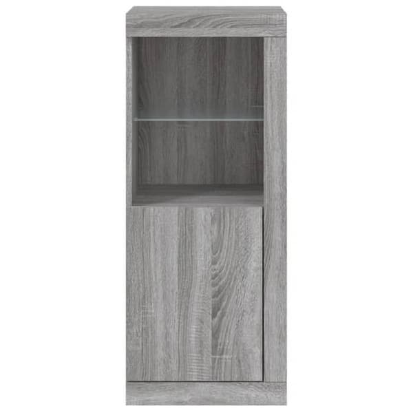 Maison Exclusive - Buffé med LED-lampor sonoma grå 41x37x100 cm