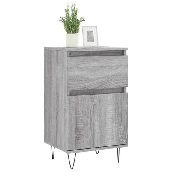 Maison Exclusive - Bufféer 2 st sonoma grå 40x35x70 cm ingenjörsträ Sonoma grå