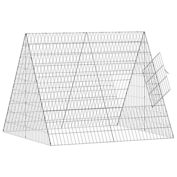 Exklusivt hus - Silverfärgad hönsgård 110 x 100 x 85 cm Galvaniserat stål Silver