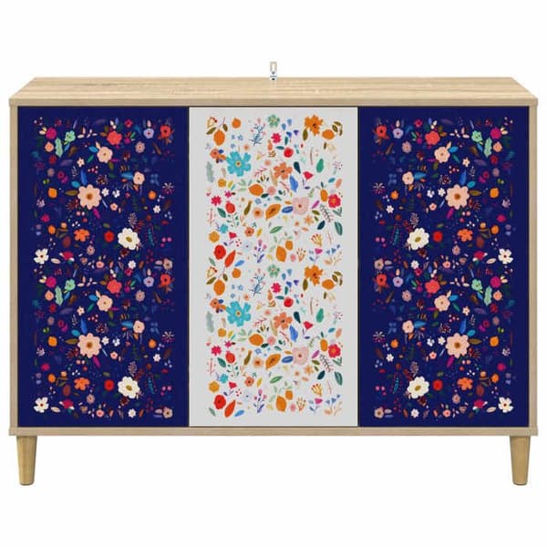 Buffet - EKSKLUSIVT HUS - MAINZ - 102 x 33 x 75 cm - Ingeniørtræ - Hævede ben