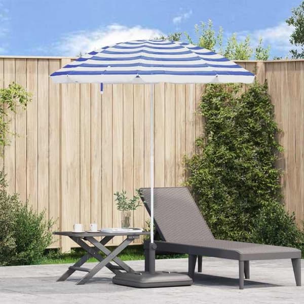Maison Exclusive - Haveparasol 240 cm polyester 170T Blå og Hvid
