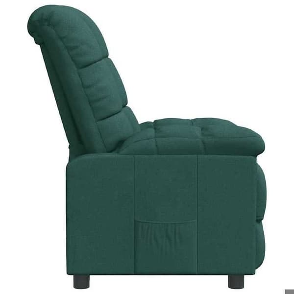Maison Exclusive - Justerbar fåtölj i mörkgrön textil