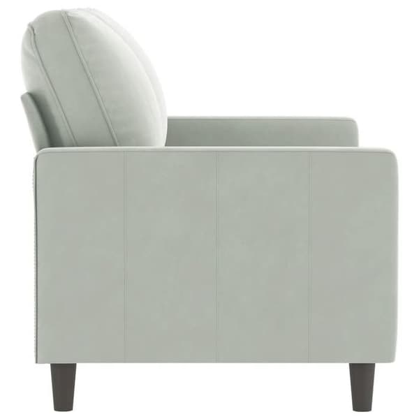 Maison Exclusive - Soffa 2-sits Grå 120 cm Sammet Ljusgrått