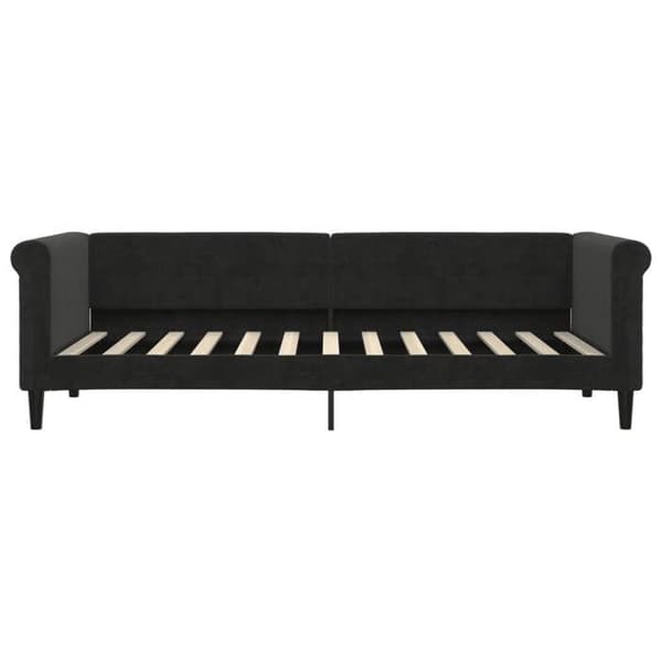 Maison Exclusive - Päivävuode mustalla patjalla 80x200 cm sametti