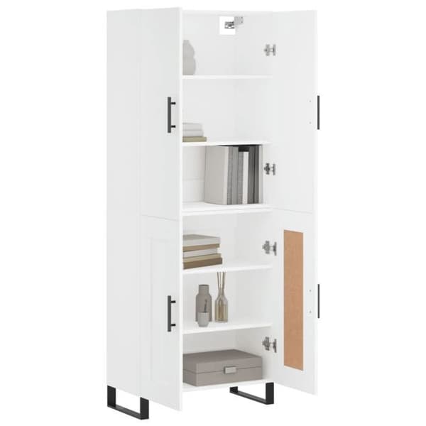 Maison Exclusive - Buffé hög Vit 69,5x34x180 cm Ingenjörsträ Vit
