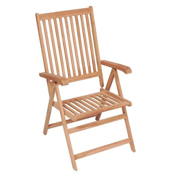 Maison Exclusive - Fällbara lutande fåtöljer, 6 delar, i massivt teak