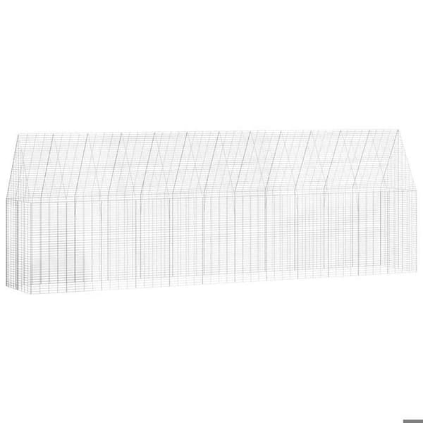 Maison Exclusive - Hønsebur 2 dele Sølv 600 x 100 x 210 cm Silver