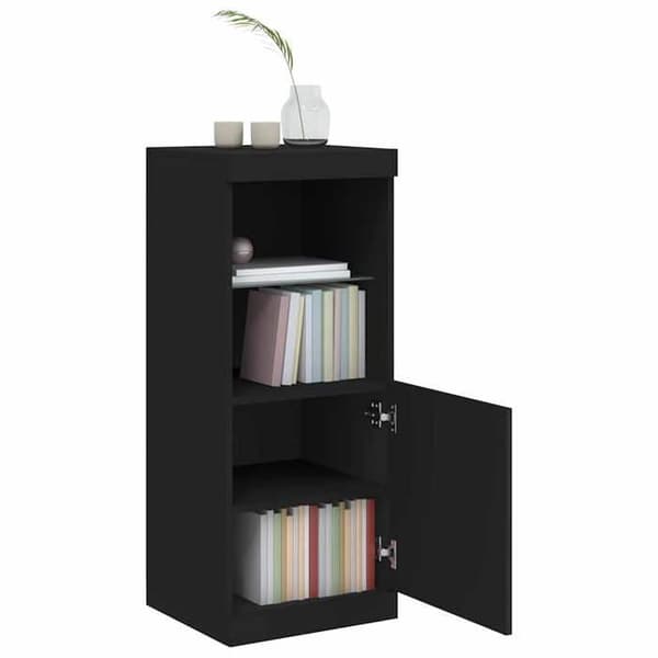 Maison Exclusive - Buffet med LED-lys sort 41x37x100 cm