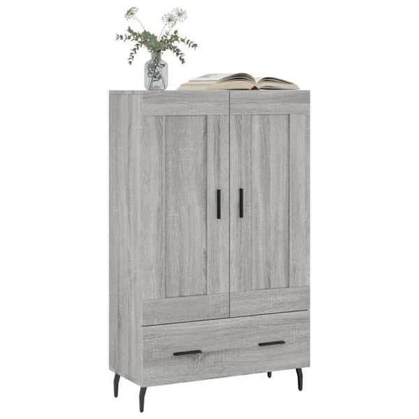 Maison Exclusive - Buffé hög sonoma grå 69,5x31x115 cm ingenjörsträ