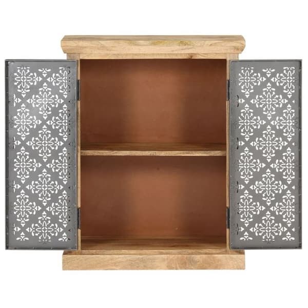 Maison Exclusive - Buffé med stålskåp 60x35x75 cm Solid mangoträ
