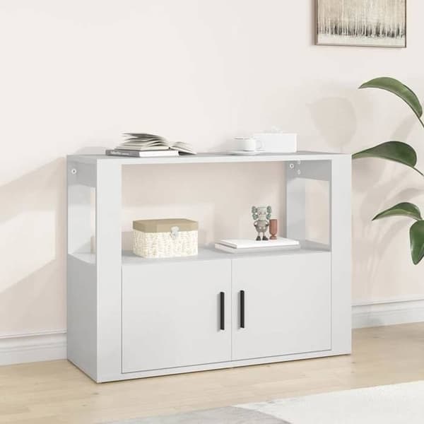 Maison Exclusive - Hvid Buffet 80x30x60 cm Ingeniørtræ Vit