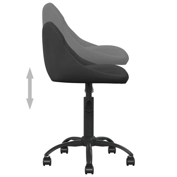 Maison Exclusive - Kontorstol Sort Velour