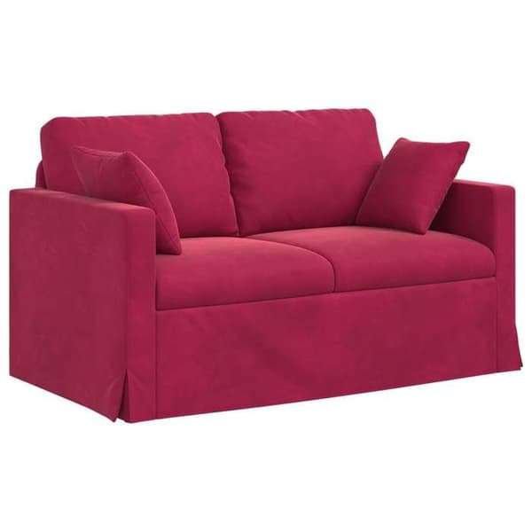 Maison Exclusive - Soffgrupp 2 delar Bordeaux Sammet