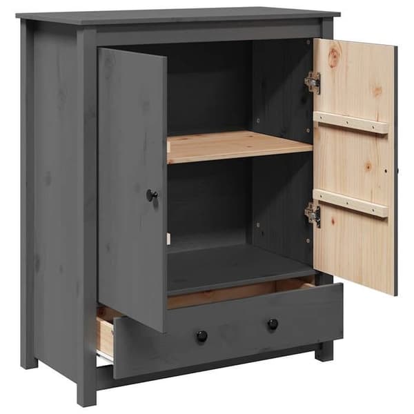 Maison Exclusive - Harmaa buffet 83x41,5x100 cm Massiivipuu mänty Grå