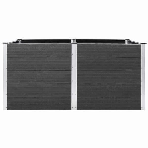 Maison Exclusive - Upphöjd trädgårdssäng 200x100x91 cm WPC Grå Grå