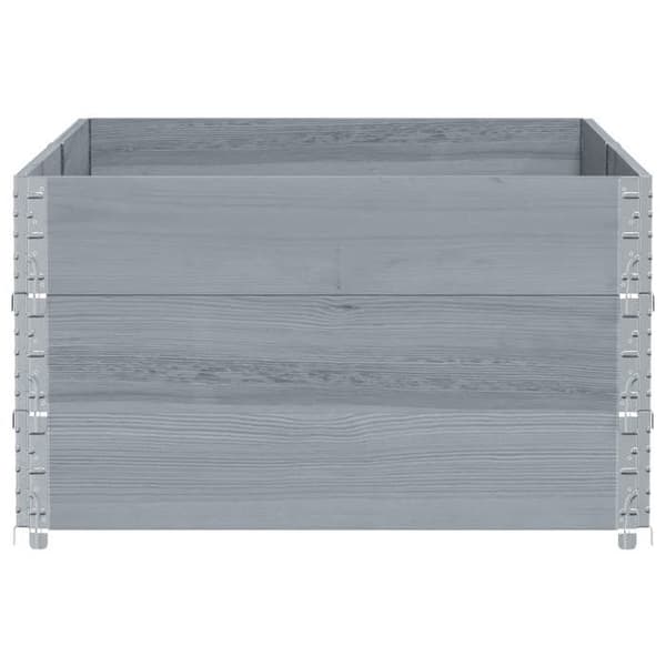 Maison Exclusive - Grå blomlåda 150x100 cm av massivt furu Grå