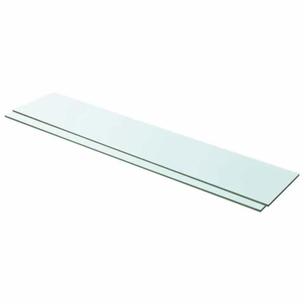 Maison Exclusive - Hyllpaneler 2 st Glas Transparent 100 x 20 cm Transparent