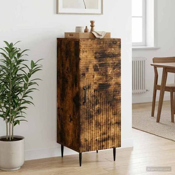 Maison Exclusive - Buffet Røget Eg 33 x 34,5 x 89,5 cm Ingeniørtræ