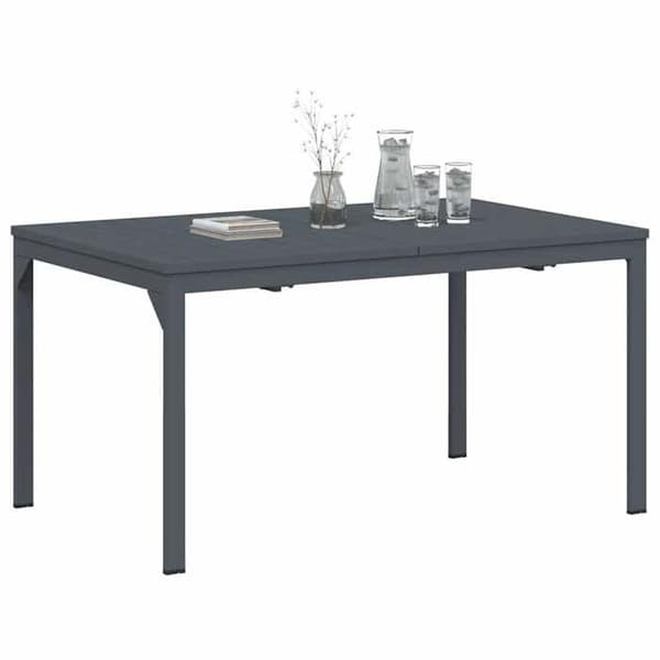 Utomhusbord - EXKLUSIVT HUS - Förlängningsbord - Antracit - Stål - Fällbart 210 x 90 x 73 cm antracit