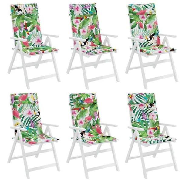 Maison Exclusive - Højryggede stolpuder sæt af 6 multicolor Flerfärgad
