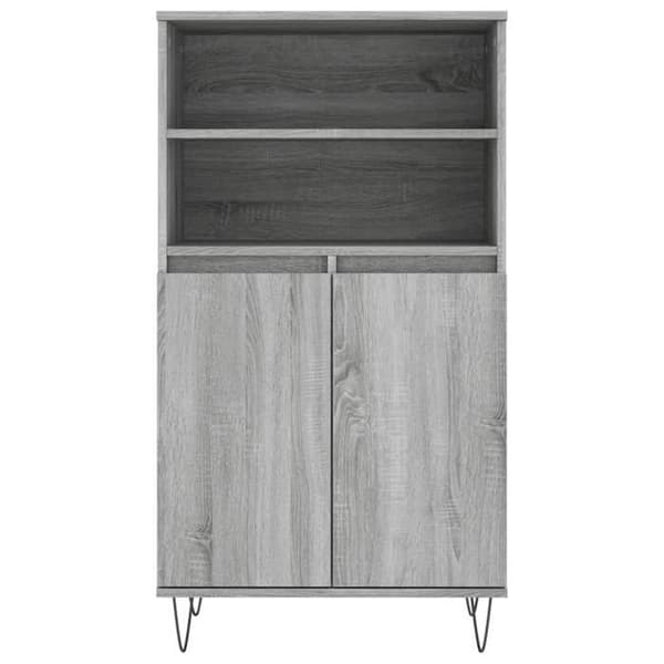 Maison Exclusive - Buffé hög Sonoma grå 60x36x110 cm Ingenjörsträ