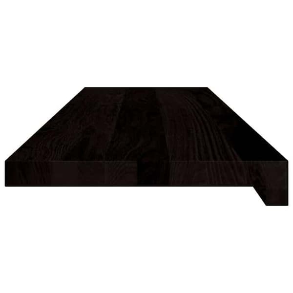 Maison Exclusive - Trappe 2 stk brun-sort 90x30x2 cm massiv eg brun-svart