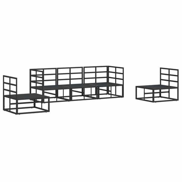 Maison Exclusive - Sæt af 5 pc have-sofaer i sort aluminium