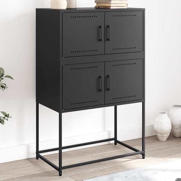Maison Exclusive - Buffet sort 68,5x38,5x107 cm stål