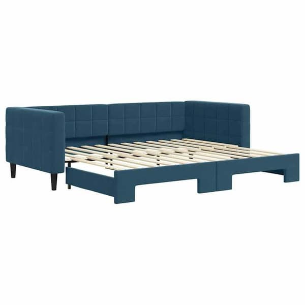 Maison Exclusive - Sovesofa med udtræk uden madras blå 90x200 cm
