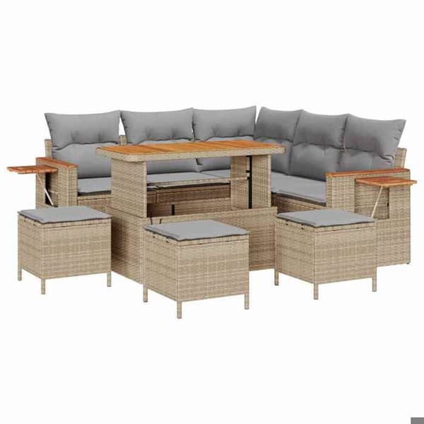 Lounge-soffor - MAISON EXCLUSIVE - 10-delars set - Modulerbar - Väderbeständig - Beige