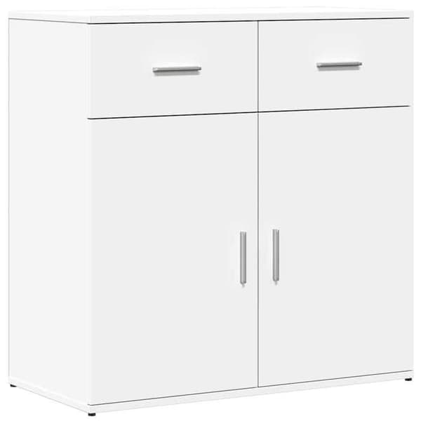 Maison Exclusive - Bufféer 2 st vit 79x38x80 cm ingenjörsträ