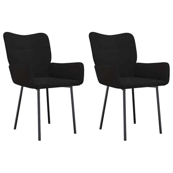 Maison Exclusive - Ruokatuolit 2 kpl Musta Sametti