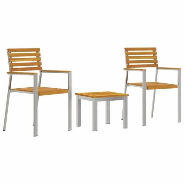 Maison Exclusive - Sæt af 3 pc. spisebord til haven Brun brun
