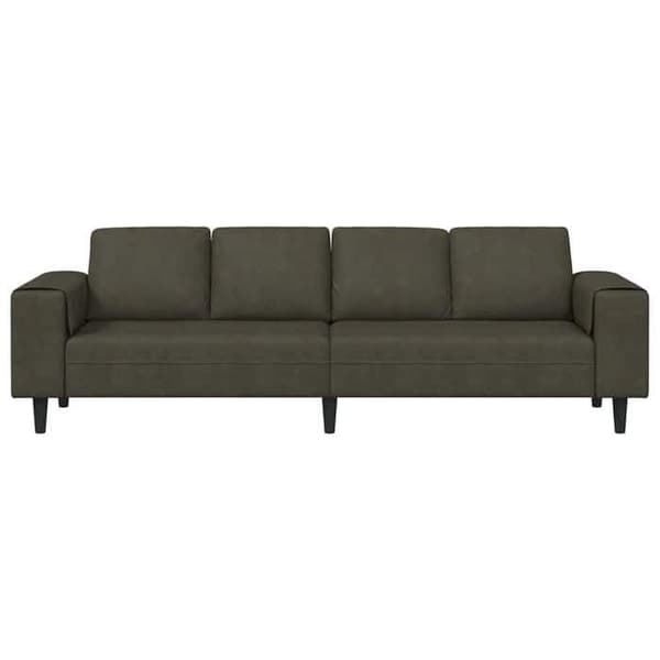 Soffa - EXKLUSIVT HUS - Nutida - Armégrön - 250×77×76 cm - Polyester tyg med fläckskydd armégrönt