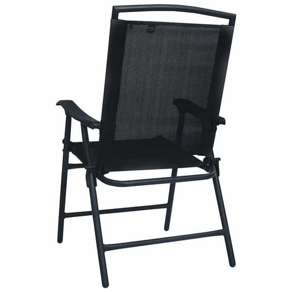 Maison Exclusive - 2 delar Fällstolar Texilene Svart