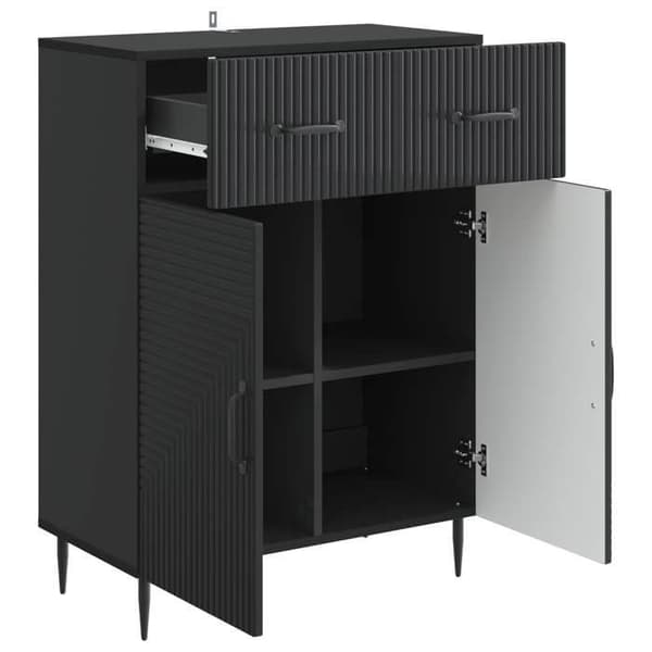 Maison Exclusive - Buffet Sort 66 x 34,5 x 89,5 cm Ingeniørtræ