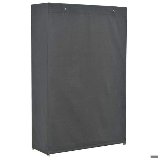 Vaatekaappi - 3 tasoa - Harmaa - Puukehys - 110 x 40 x 170 cm Grå
