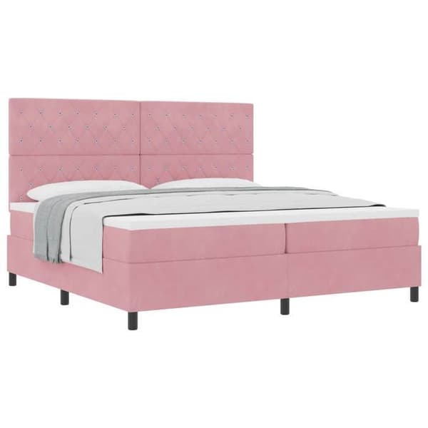 Maison Exclusive - Jousipatja ruusupäällysteellä 200 x 200 cm Sametti Ros
