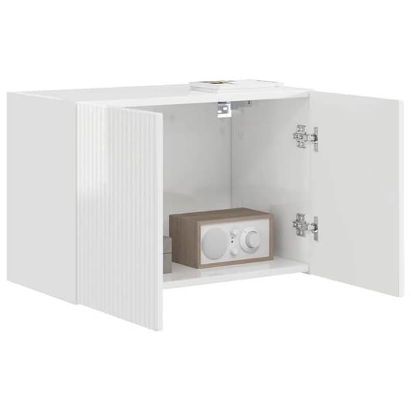 Maison Exclusive - Väggmonterad TV-möbel 59,5 x 31 x 40 cm Blank vit