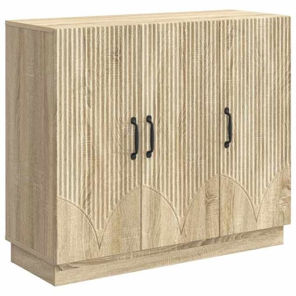 Maison Exclusive - Buffé Ek Sonoma 89 x 34,5 x 77 cm Ingenjörsträ