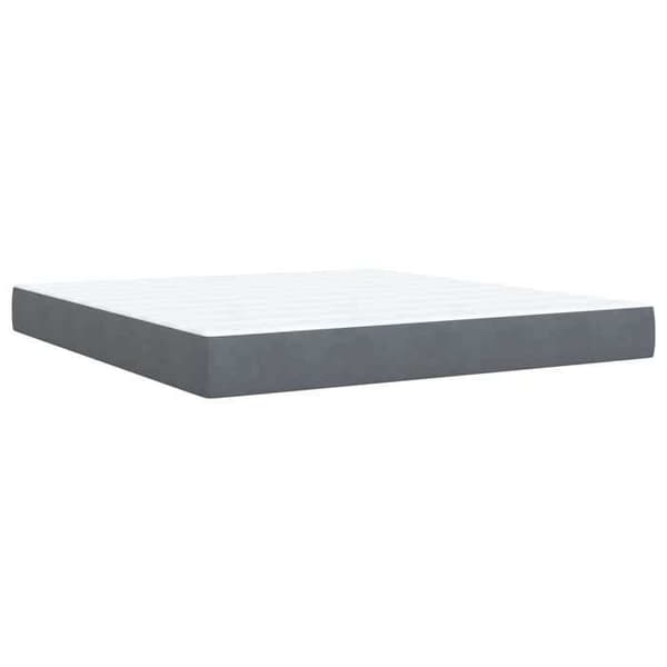 Maison Exclusive - Boxspring säng med madrass Mörkgrå 180 x 200 cm Sammet Mörkgrå