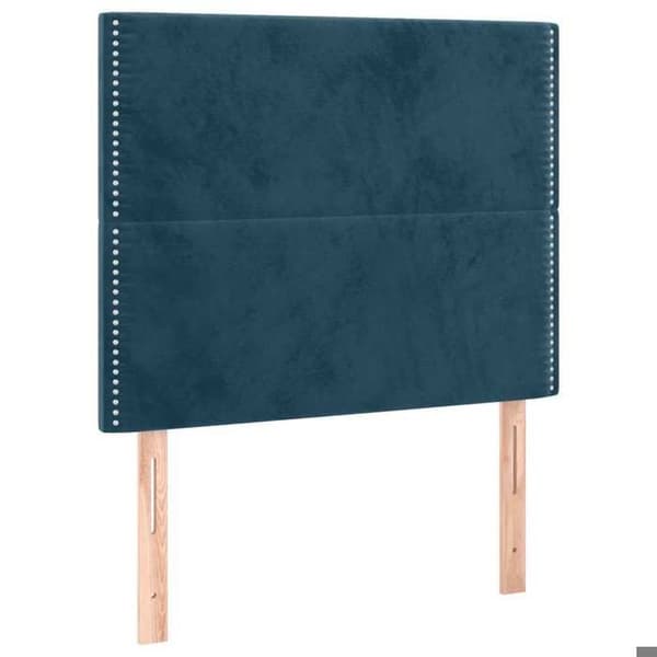 Maison Exclusive - Mörkblå sänggavel 100x5x118/128 cm Sammet Mörkblå