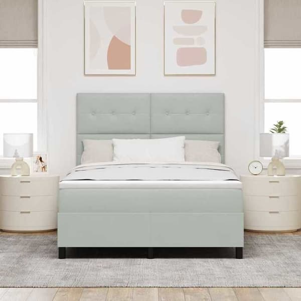 Maison Exclusive - LED-jousipatja Harmaa 140 x 190 cm Sametti