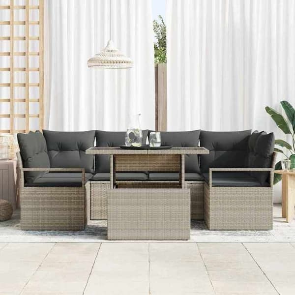 Maison Exclusive - 7-osainen puutarhakalustesarja 6-hengen