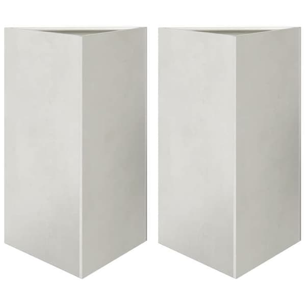 Maison Exclusive - 2 st triangulära krukor 50x43x75 cm i rostfritt stål